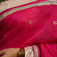 Luxurious cotton saree with intricate hand embroidery and opulent Benarasi combination