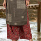 Chic Grey Cotton Kurta with Statement Abstract Hand Block Design