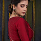 Stylish Maroon Blouse with Pleated Back