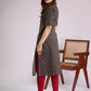 Chic Black & Ecru Striped Cotton Ajrakh Kurta with Elegant Tassel Detailing
