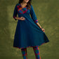 Trendy Peacock Blue Cotton Silk Kurta - Pant Optional