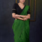 Elegant Black Cotton Silk Pin Tucks Blouse
