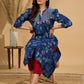 Midnight Maze Indigo Kurta with Contrast Detailing and Delicate Embellishments