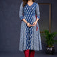 Graceful-Cotton-Indigo-Combination-A-Line-Kurta--Pant-Optional