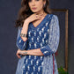 Graceful-Cotton-Indigo-Combination-A-Line-Kurta--Pant-Optional