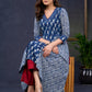 Graceful-Cotton-Indigo-Combination-A-Line-Kurta--Pant-Optional