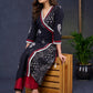 Exclusive-Black-Cotton-Natural-Print-A-Line-Kurta-Highlighted-With-Contrast-Laces--Pant-Optional