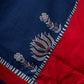 Exclusive Hand-painted Madhubani & Indigo combination saree with Hand-painted Motif on Pallu