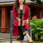 Beautiful maroon cotton kurta highlighted with traditional Kutch mirror embroidery-pant optional