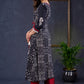 Exclusive-Black-Cotton-Natural-Print-A-Line-Kurta-Highlighted-With-Contrast-Laces--Pant-Optional