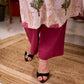 Radiant Off-White Cotton Kurta with Floral Printed Design and Contrasting Rose Accents