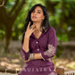 Timeless Purple Cotton Kurta with Statement Floral Hand Block Print