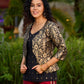 Regal Black & Golden Brocade Jacket Ensemble – with Optional Cotton Silk Butta Tunic & Cotton Silk Pants