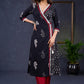 Exclusive-Black-Cotton-Natural-Print-A-Line-Kurta-Highlighted-With-Contrast-Laces--Pant-Optional