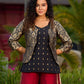 Regal Black & Golden Brocade Jacket Ensemble – with Optional Cotton Silk Butta Tunic & Cotton Silk Pants