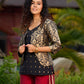 Regal Black & Golden Brocade Jacket Ensemble – with Optional Cotton Silk Butta Tunic & Cotton Silk Pants