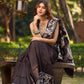 Timeless Dark Brown Pure Silk Hand Batik Saree with Bold Prints and Statement Borders