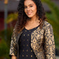 Regal Black & Golden Brocade Jacket Ensemble – with Optional Cotton Silk Butta Tunic & Cotton Silk Pants