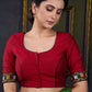 Traditional Maroon Kutch Mirror Work Blouse