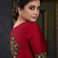 Traditional Maroon Kutch Mirror Work Blouse