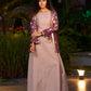 Exquisite Lavender Chanderi Princess-Cut Flared Gown with  Brocade Jacket Additional