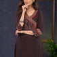 Beautiful-Black-Cotton-Ajrakh-Combination-Kurta-With-Highlighted-Ajrakh-Yoke--Pant-Optional