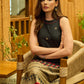 Sleek Black Jamdani Weave Halter Neck Dress with Subtle Detailing