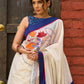 Hand-painted Pichwai inspired elegance on ivory chanderi saree