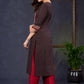Beautiful-Black-Cotton-Ajrakh-Combination-Kurta-With-Highlighted-Ajrakh-Yoke--Pant-Optional