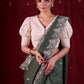 Sage Elegance Chanderi Saree Featuring All-Over Embroidery & Exquisite Heavy Border