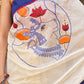 Hand-painted Pichwai inspired elegance on ivory chanderi saree