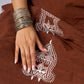 Minimalist brown cotton saree with sophisticated hand painting motifs