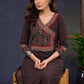 Beautiful-Black-Cotton-Ajrakh-Combination-Kurta-With-Highlighted-Ajrakh-Yoke--Pant-Optional