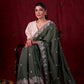 Sage Elegance Chanderi Saree Featuring All-Over Embroidery & Exquisite Heavy Border