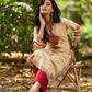 Sophisticated Beige Cotton Kurta with Statement Hand Block Design and Printed Hem Border