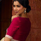 Classic Pista Green Chanderi Saree with Hand-Painted Pichwai Motifs & Contrast Magenta Accent