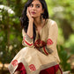 Sophisticated Beige Cotton Kurta with Statement Hand Block Design and Printed Hem Border