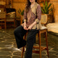 Ajrakh Heritage Wrap Cotton Top in Earthy Beige