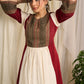 Chic dual-tone cotton dress featuring intricate geometric block print artistry