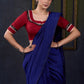 Maroon Cotton Frilled Neck Blouse