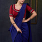 Maroon Cotton Frilled Neck Blouse