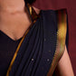 Black Luxe Saree Featuring All-Over Sequins and Ornate Zari Border