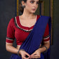 Maroon Cotton Frilled Neck Blouse