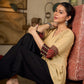 Chic Beige Cotton Top Enhanced With Ajrakh Print Sleeves And An Embellished Mirror Work Yoke