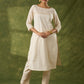 Elegant Cotton Hakoba off White Kurta - Pant Optional