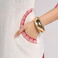 Ivory Cotton Straight Top with Madhubani Hand Painted Sleeves and Pockets