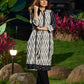 Monochrome Ikat Kurta in Handloom Cotton Weave