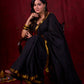 Black Luxe Saree Featuring All-Over Sequins and Ornate Zari Border
