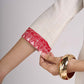 Ivory Cotton Straight Top with Madhubani Hand Painted Sleeves and Pockets