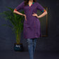 Stylish Purple Cotton Collared Tunic , For Everyday Wear